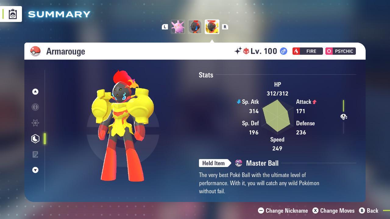 Shiny Alpha Armarouge Pokemon Legends Za Mega Dimension DLC 6IV Competitive Battle - Pokémon Legends: Z-A digital Pokémon