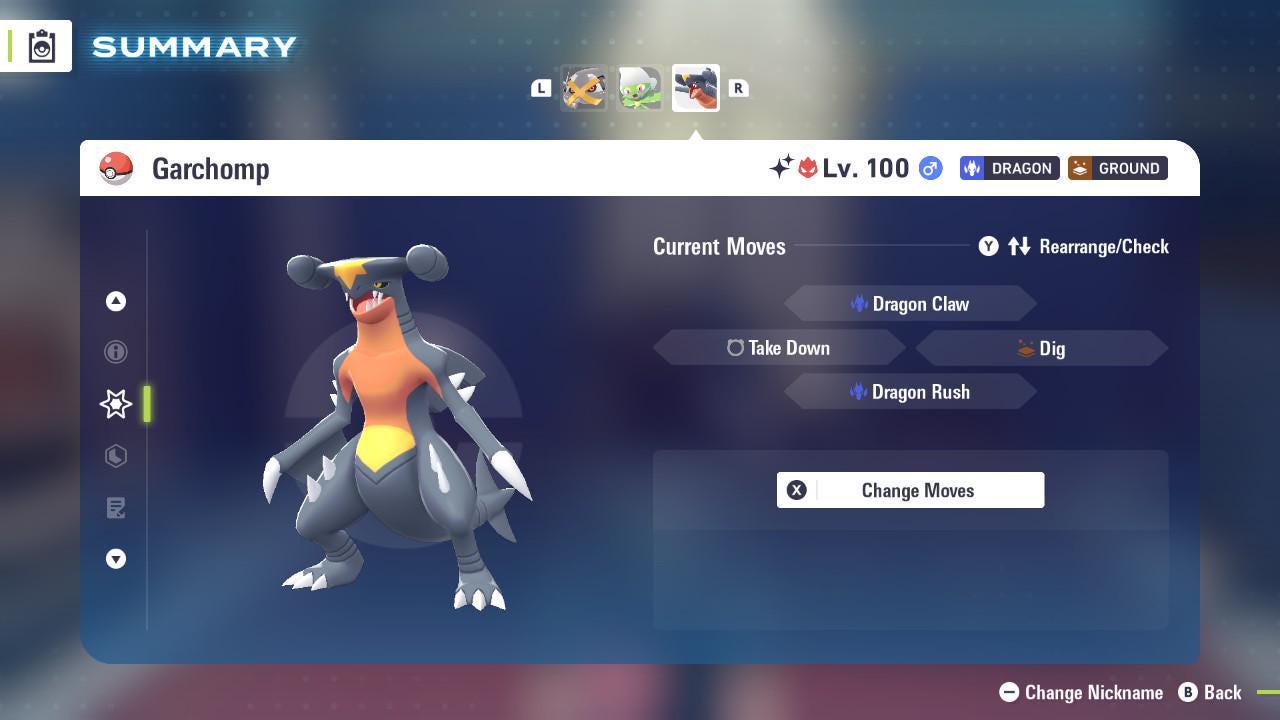 Pokemon Za ALPHA Shiny 6IV Garchomp + Mega Stone Garchompite Competitive Battle - Pokémon Legends: Z-A digital Pokémon trade