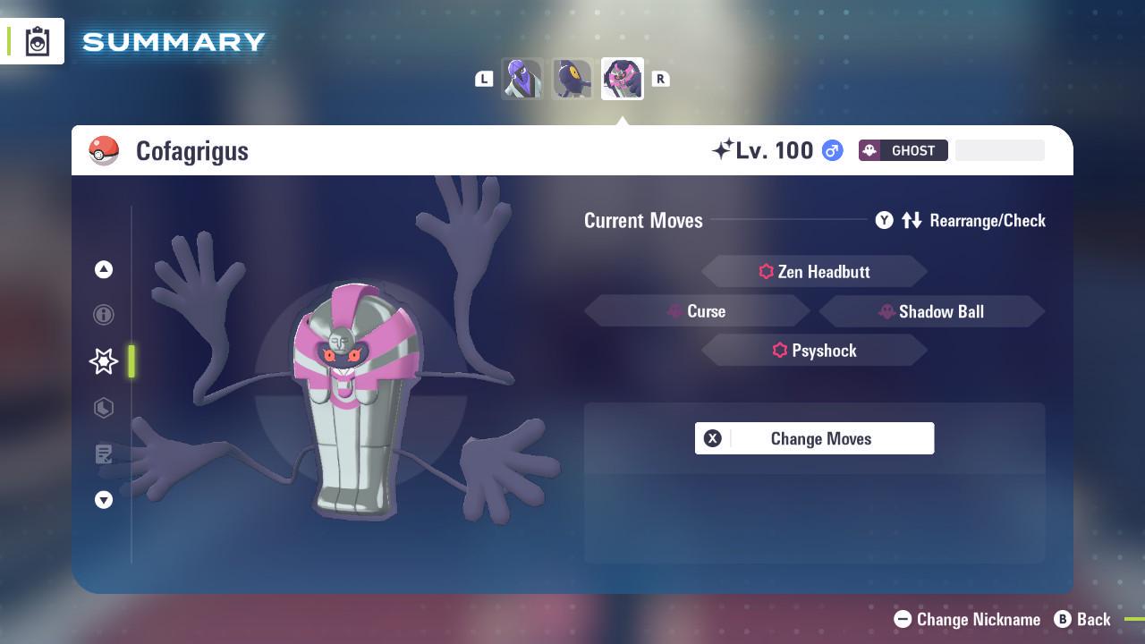 Shiny Cofagrigus Pokemon Legends ZA Mega Dimension DLC 6IV Competitive Battle - Pokémon Legends: Z-A digital Pokémon trade
