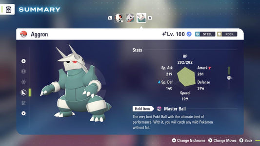 Shiny AGGRON Pokémon Legends ZA 6IV Competitive Battle Ready - Pokémon Legends: Z-A digital Pokémon trade by PokeTradingShop
