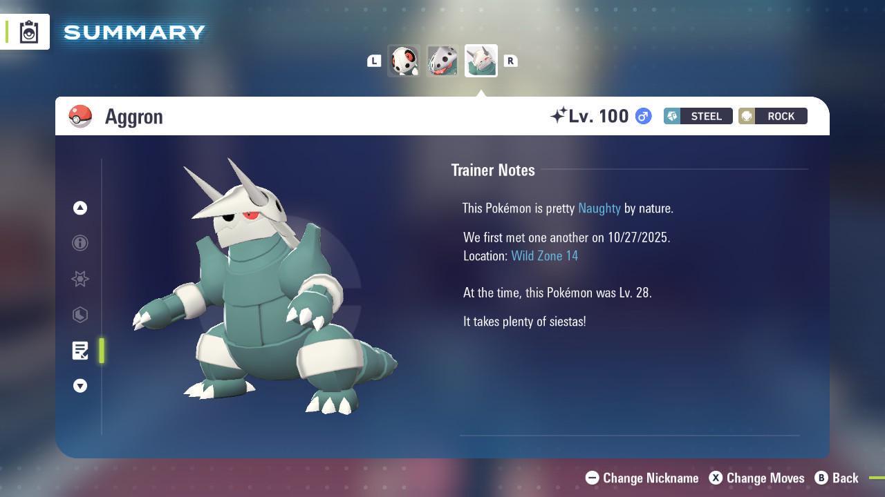 Shiny AGGRON Pokémon Legends ZA 6IV Competitive Battle Ready - Pokémon Legends: Z-A digital Pokémon trade image 4