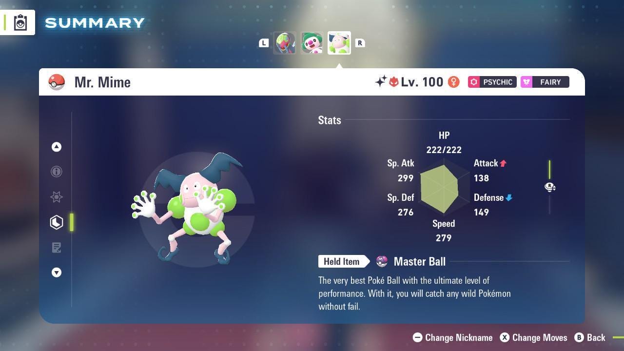 Shiny Alpha Mr. Mime Pokemon Legends Za Mega Dimension DLC 6IV Competitive Battle - Pokémon Legends: Z-A digital Pokémon