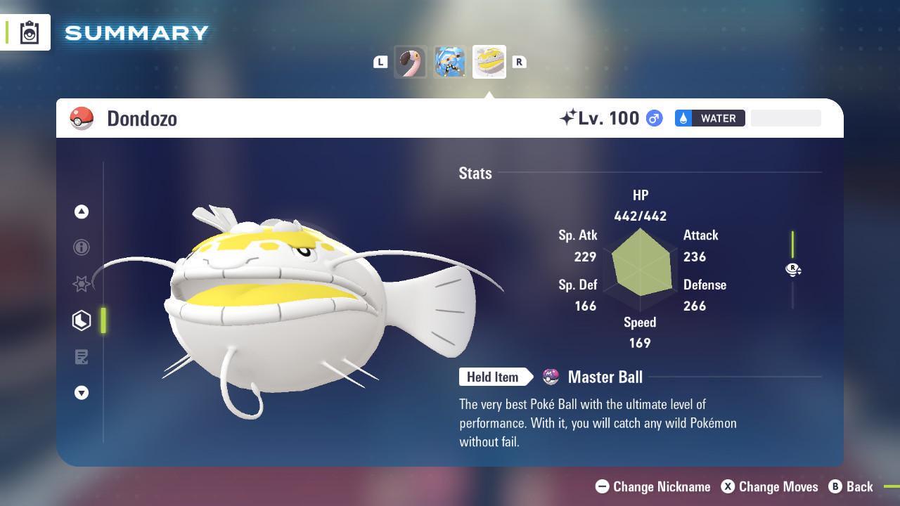 Shiny Dondozo Pokemon Legends ZA Mega Dimension DLC 6IV Competitive Battle Ready - Pokémon Legends: Z-A digital Pokémon trade