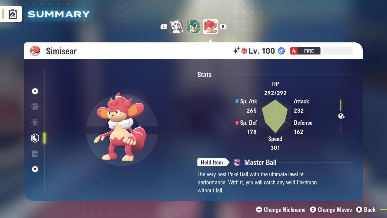 Shiny Alpha Simisear Pokémon Legends ZA 6IV Competitive Battle Ready - Pokémon Legends: Z-A digital Pokémon trade by