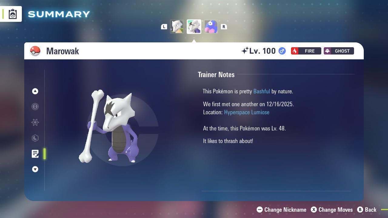 Shiny Alolan Marowak Pokemon Legends ZA Mega Dimension DLC 6IV Competitive Battle - Pokémon Legends: Z-A digital Pokémon