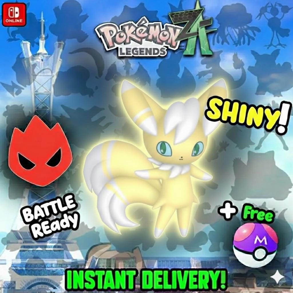 Shiny Alpha Meowstic Pokémon Legends ZA 6IV Competitive Battle Ready