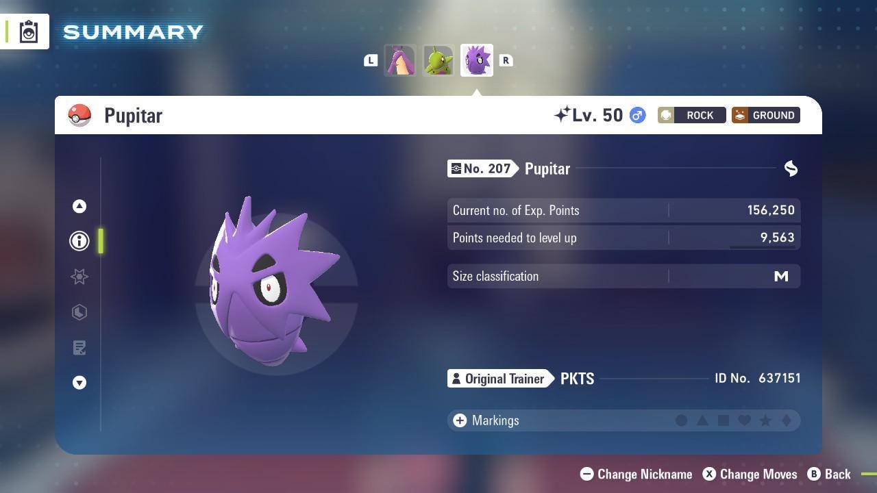 Shiny PUPITAR Pokémon Legends ZA 6IV Competitive Battle Ready - Pokémon Legends: Z-A digital Pokémon trade image 2