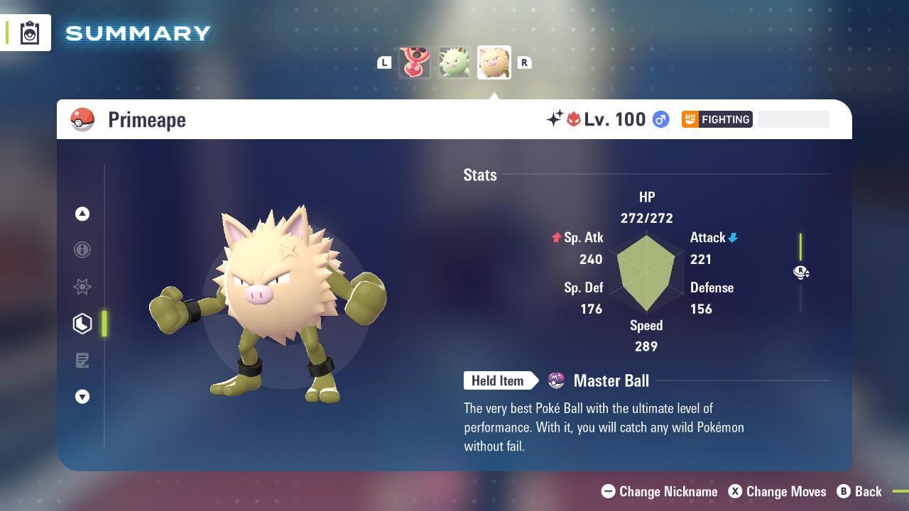 Shiny Alpha Primeape Pokemon Legends Za Mega Dimension DLC 6IV Competitive Battle - Pokémon Legends: Z-A digital Pokémon