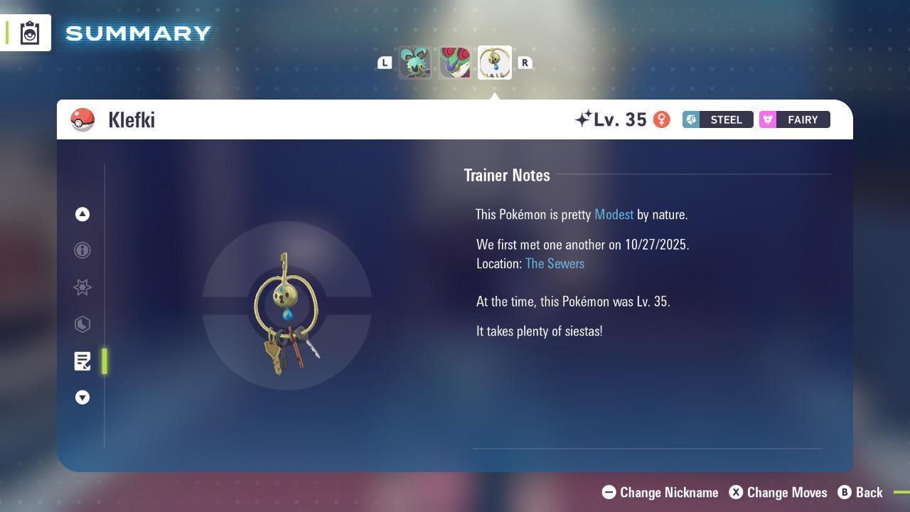 Shiny KLEFKI Pokémon Legends ZA 6IV Competitive Battle Ready - Pokémon Legends: Z-A digital Pokémon trade image 4