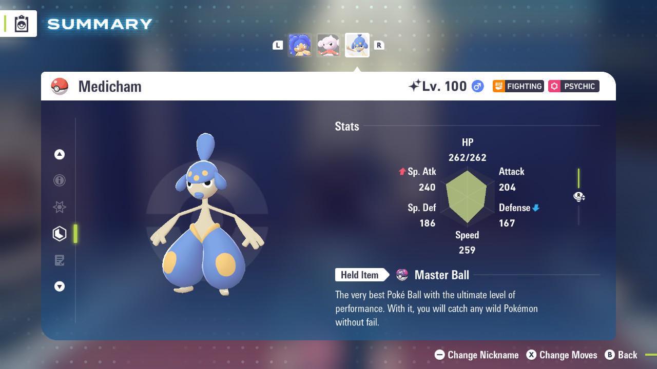 Shiny MEDICHAM Pokémon Legends ZA 6IV Competitive Battle Ready - Pokémon Legends: Z-A digital Pokémon trade by