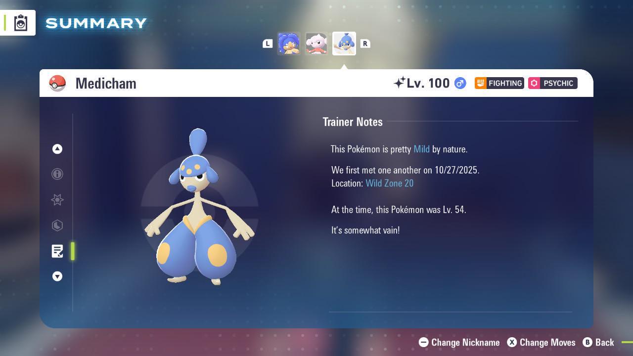 Shiny MEDICHAM Pokémon Legends ZA 6IV Competitive Battle Ready - Pokémon Legends: Z-A digital Pokémon trade image 4