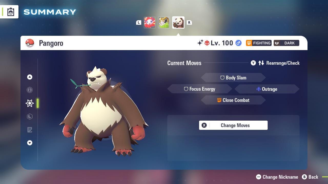 Shiny Alpha Pangoro Pokémon Legends ZA 6IV Competitive Battle Ready – image 3