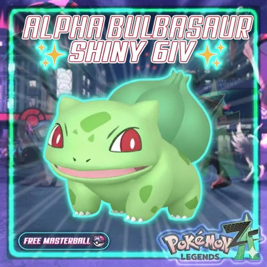 Pokemon Za Lvl 5 Modest SHINY ALPHA 6IV Bulbasaur Pokémon Legends ZA 6IV - Pokémon Legends: Z-A digital Pokémon trade by