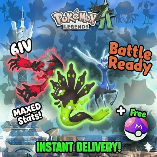 Pokemon ZA Legendary Trio Kalos Pack Shiny 6IV Pokémon Legends ZA 6IV Competitive - Pokémon Legends: Z-A digital Pokémon