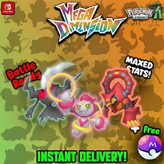 Pokemon ZA Mythical Trio Mega Dimension DLC Pack Shiny 6IV Pokémon Legends ZA 6IV - Pokémon Legends: Z-A digital Pokémon