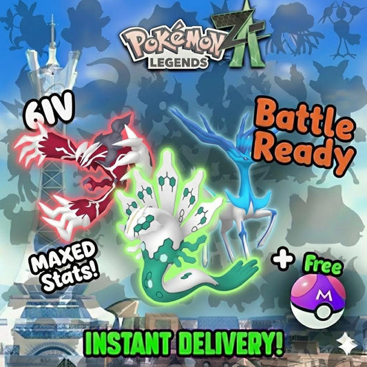 Pokemon ZA Shiny Legendary Trio Kalos Pack Shiny 6IV Pokémon Legends ZA 6IV - Pokémon Legends: Z-A digital Pokémon trade by