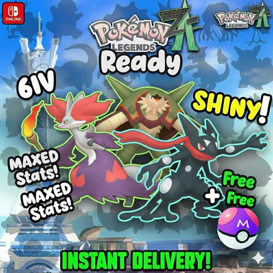 Pokemon Za Final STARTER Pack KALOS Shiny 6IV Pokémon Legends ZA 6IV Competitive - Pokémon Legends: Z-A digital Pokémon trade