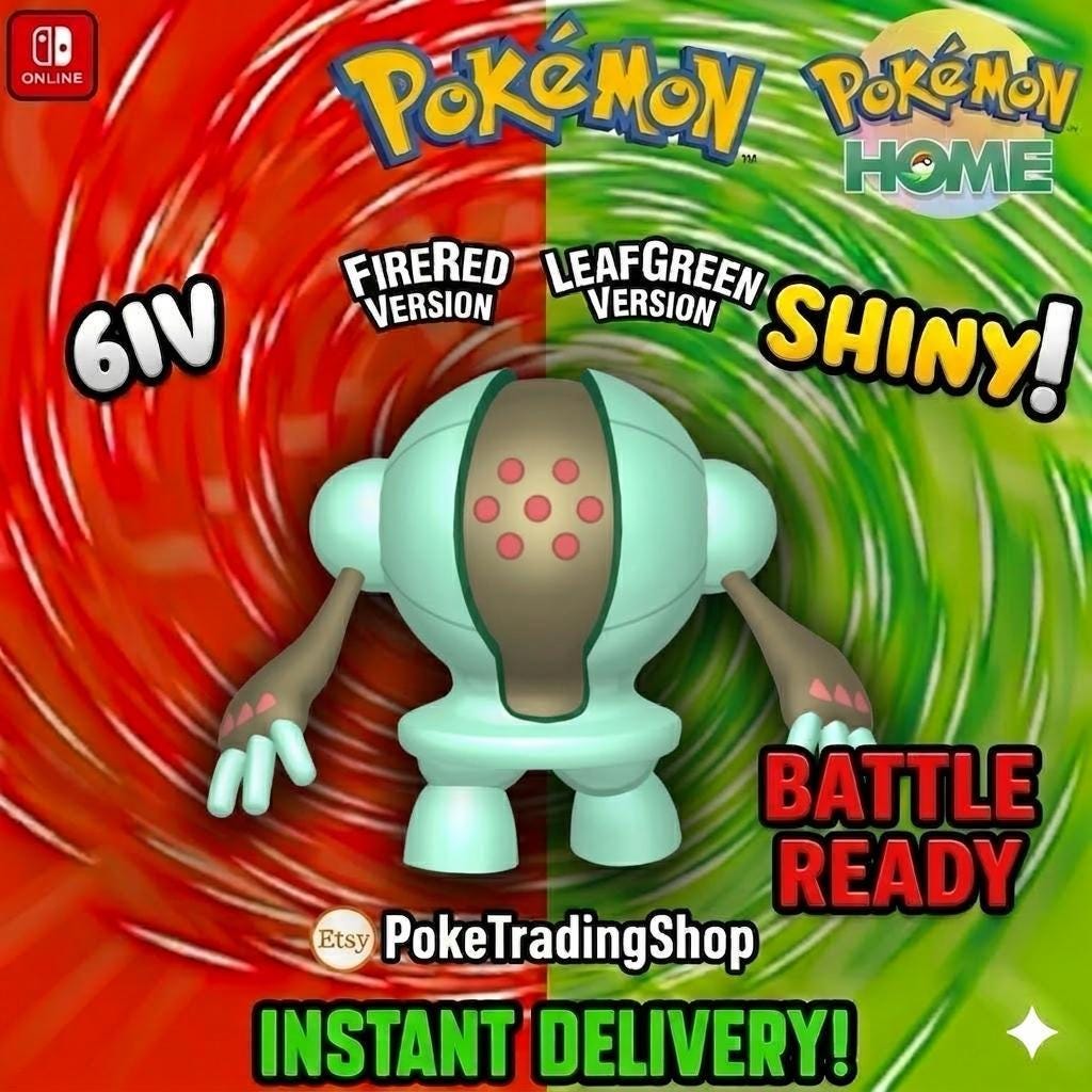 SHINY REGISTEEL Pokémon FireRed LeafGreen 6IV Competitive Battle Ready - Pokémon HOME digital Pokémon trade by