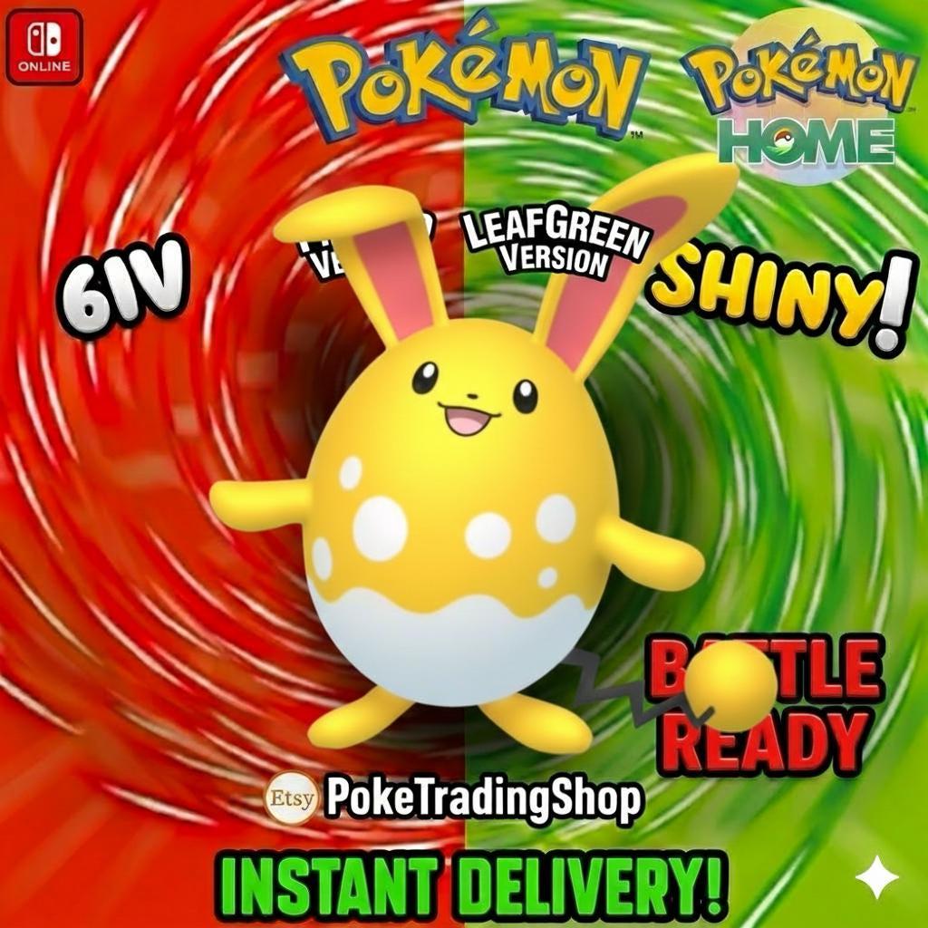 SHINY AZUMARILL Pokémon FireRed LeafGreen 6IV Competitive Battle Ready - Pokémon HOME digital Pokémon trade by