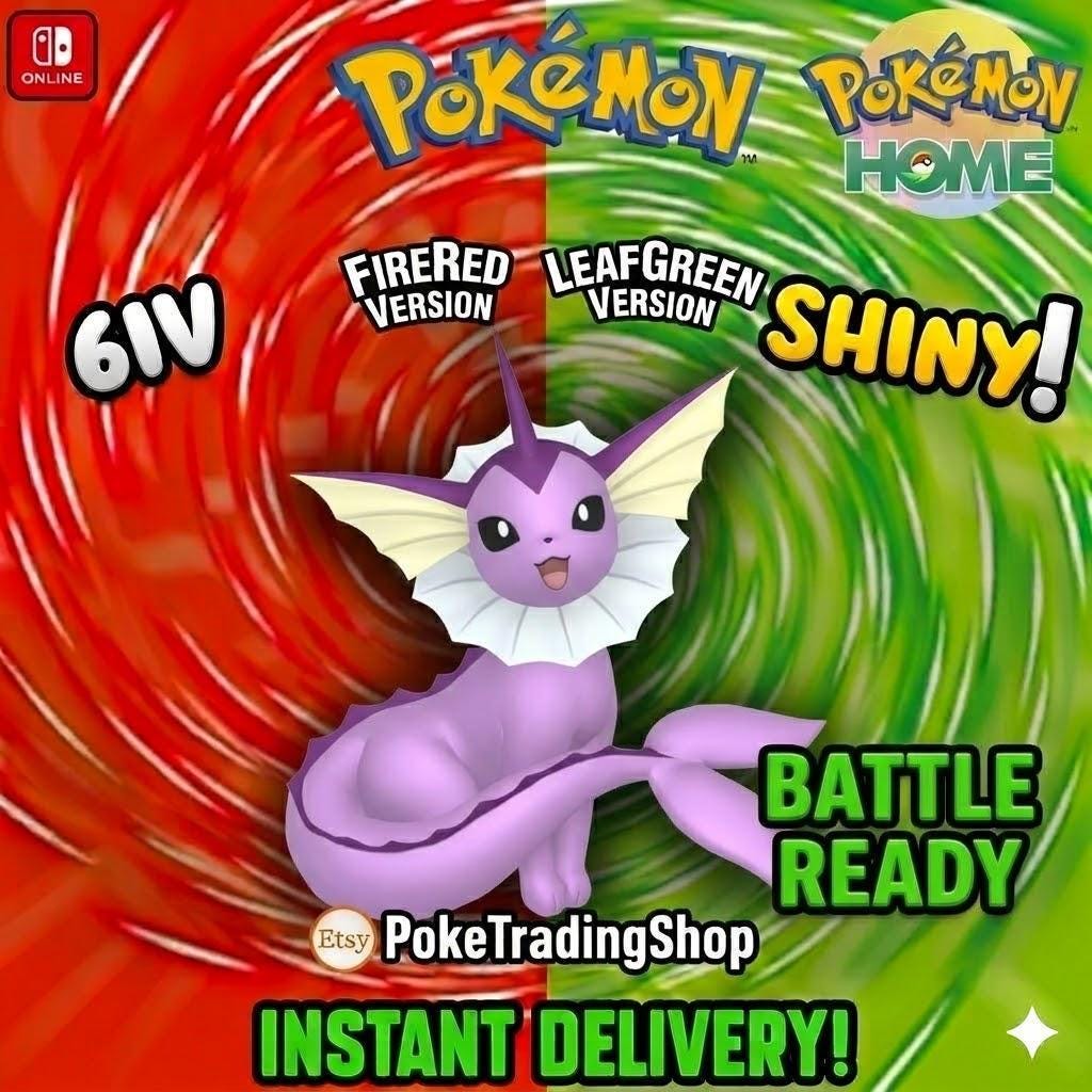 SHINY VAPOREON Pokémon FireRed LeafGreen 6IV Competitive Battle Ready