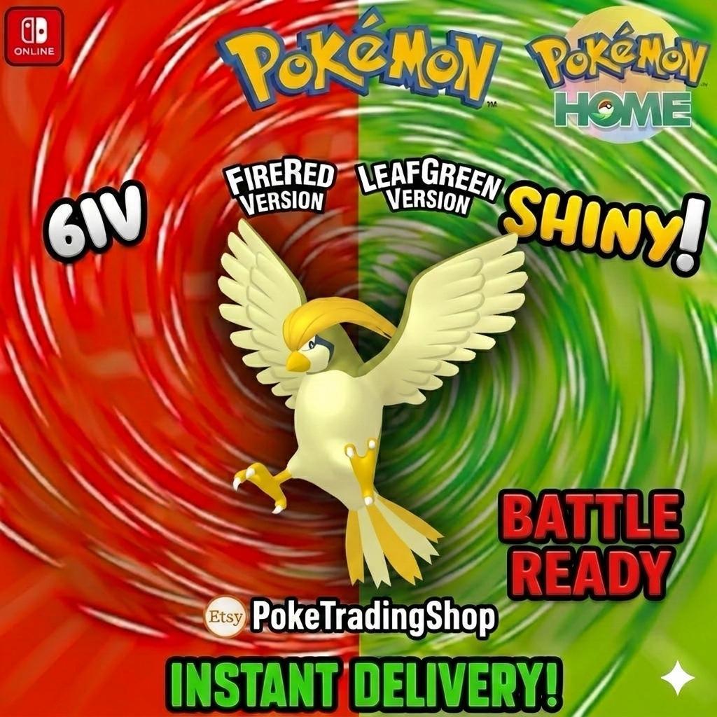 SHINY PIDGEOTTO Pokémon FireRed LeafGreen 6IV Competitive Battle Ready - Pokémon HOME digital Pokémon trade by