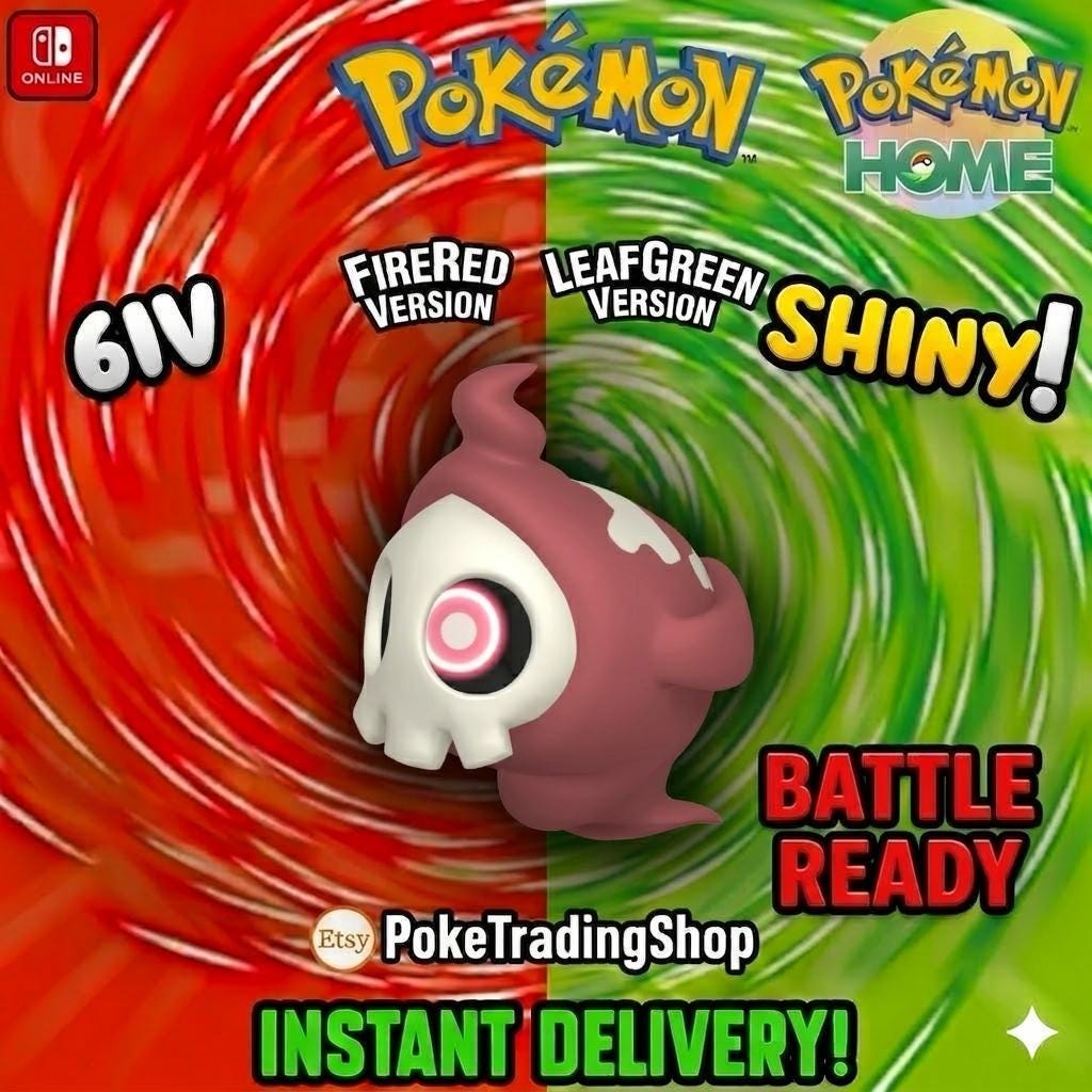 SHINY DUSKULL Pokémon FireRed LeafGreen 6IV Competitive Battle Ready - Pokémon HOME digital Pokémon trade by PokeTradingShop