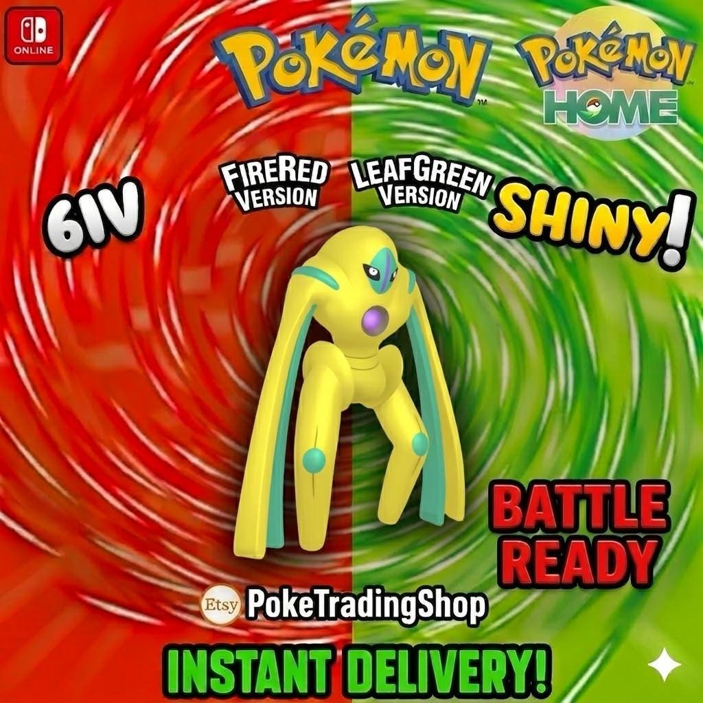 SHINY DEOXYS Defense Forme Pokémon FireRed LeafGreen 6IV Competitive Battle Ready - Pokémon HOME digital Pokémon trade by