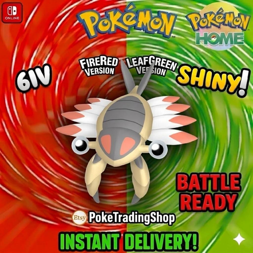 SHINY ANORITH Pokémon FireRed LeafGreen 6IV Competitive Battle Ready - Pokémon HOME digital Pokémon trade by PokeTradingShop