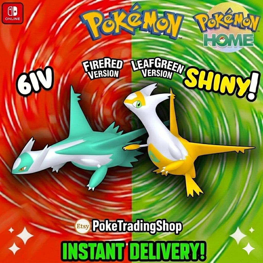 Pokémon FIRERED LEAFGREEN Authentic LEGENDARIES Shiny Latios Latias Pokemon Home - Pokémon HOME digital Pokémon trade by