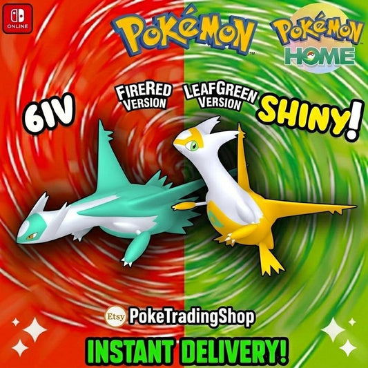 Pokémon FIRERED LEAFGREEN Authentic LEGENDARIES Shiny Latios Latias Pokemon Home Transfer