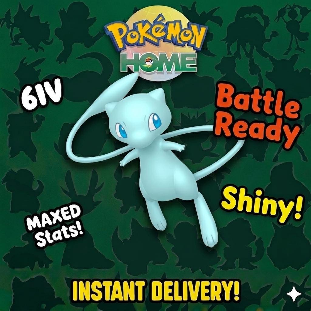 Pokemon HOME Shiny 6IV Mew Battle Ready Custom Ot Event Sv Trade FAST DELIVERY - Pokémon Legends: Z-A digital Pokémon trade