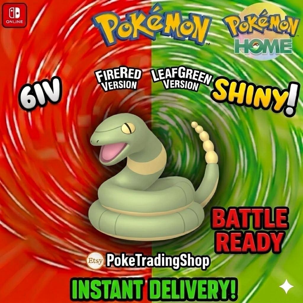 SHINY EKANS Pokémon FireRed LeafGreen 6IV Competitive Battle Ready - Pokémon HOME digital Pokémon trade by PokeTradingShop