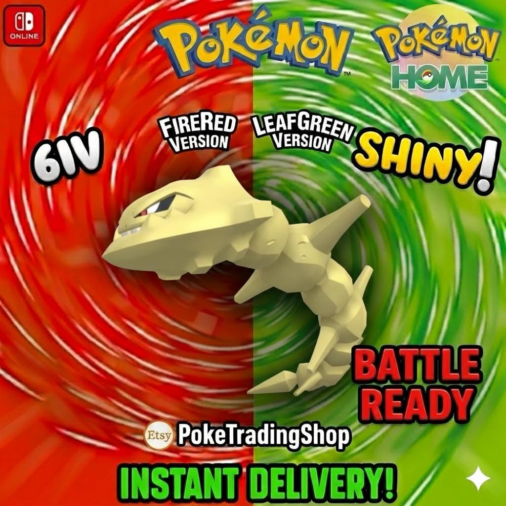 SHINY STEELIX Pokémon FireRed LeafGreen 6IV Competitive Battle Ready - Pokémon HOME digital Pokémon trade by PokeTradingShop