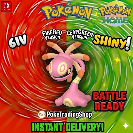 SHINY CRADILY Pokémon FireRed LeafGreen 6IV Competitive Battle Ready - Pokémon HOME digital Pokémon trade by PokeTradingShop