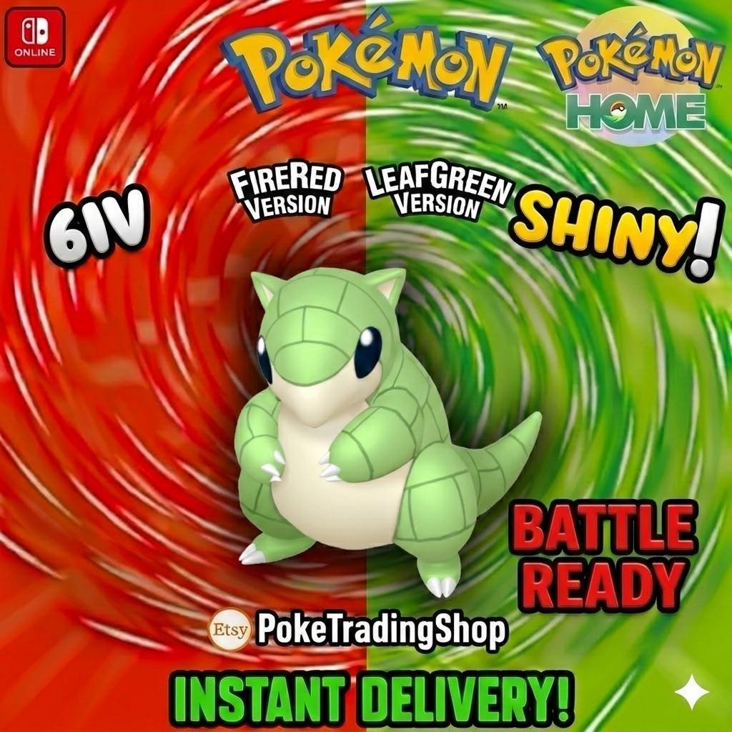 SHINY SANDSHREW Pokémon FireRed LeafGreen 6IV Competitive Battle Ready - Pokémon HOME digital Pokémon trade by