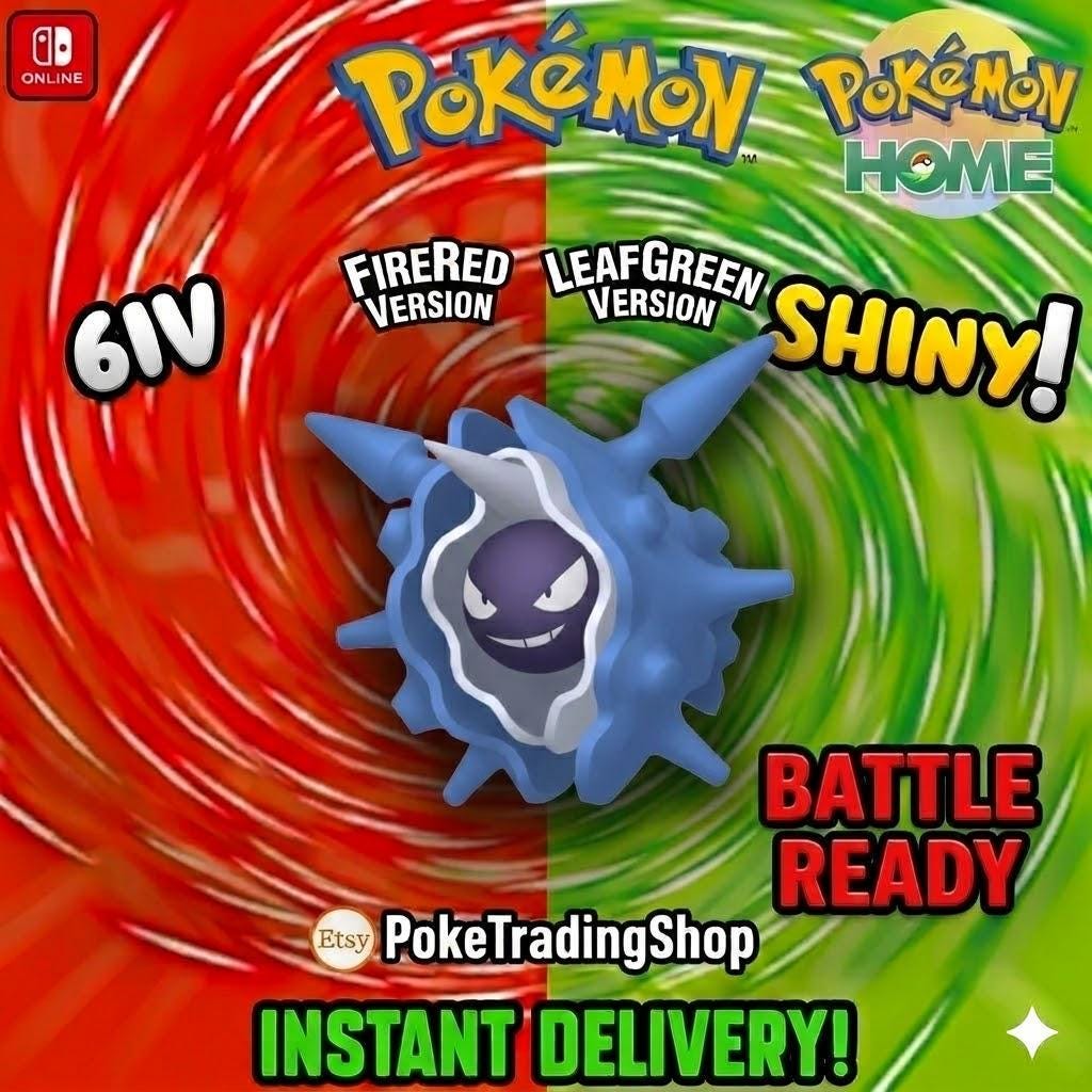 SHINY CLOYSTER Pokémon FireRed LeafGreen 6IV Competitive Battle Ready - Pokémon HOME digital Pokémon trade by PokeTradingShop
