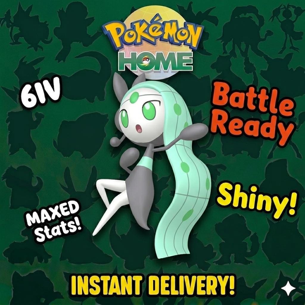 Shiny MELOETTA Pokémon HOME 6IV Competitive Battle Ready - Pokémon Scarlet & Violet digital Pokémon trade by PokeTradingShop