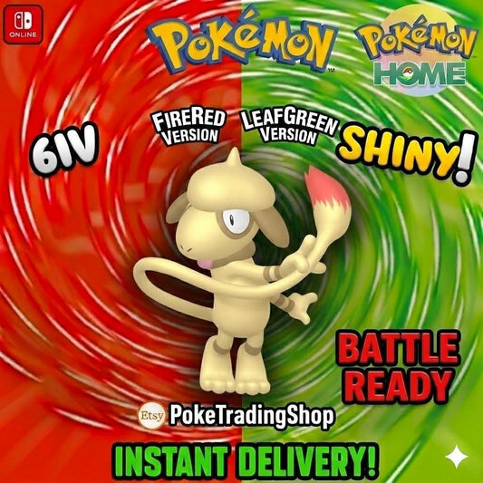 SHINY SMEARGLE Pokémon FireRed LeafGreen 6IV Competitive Battle Ready - Pokémon HOME digital Pokémon trade by PokeTradingShop