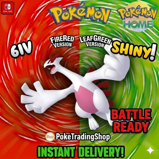 SHINY LUGIA Pokémon FireRed LeafGreen 6IV Competitive Battle Ready - Pokémon HOME digital Pokémon trade by PokeTradingShop