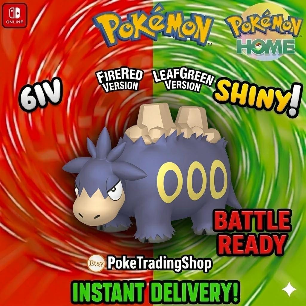 SHINY CAMERUPT Pokémon FireRed LeafGreen 6IV Competitive Battle Ready - Pokémon HOME digital Pokémon trade by PokeTradingShop