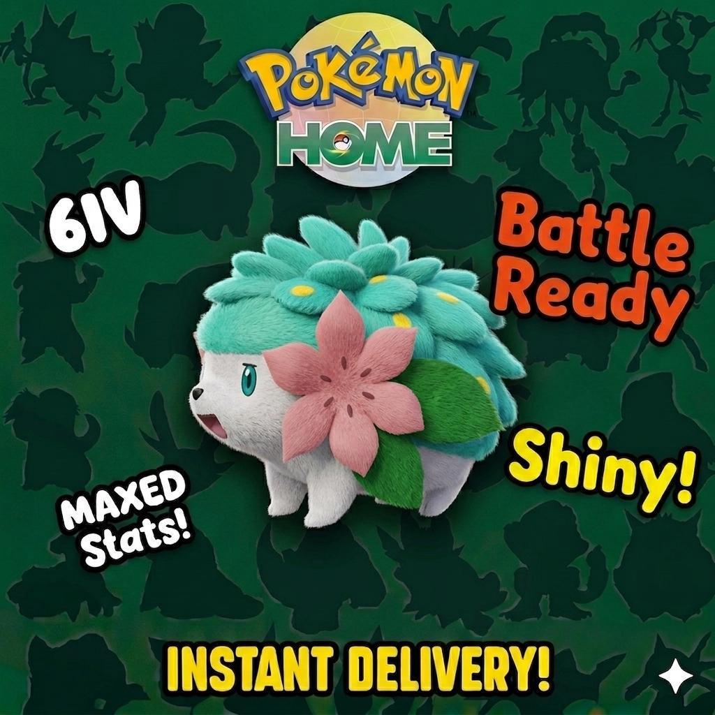 Shiny SHAYMIN Pokémon HOME 6IV Competitive Battle Ready - Pokémon Scarlet & Violet digital Pokémon trade by PokeTradingShop