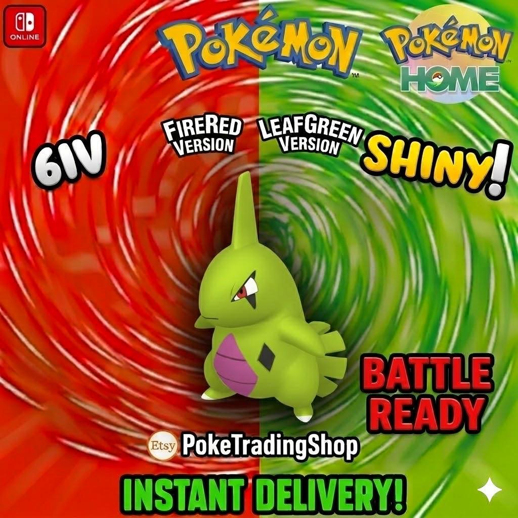SHINY LARVITAR Pokémon FireRed LeafGreen 6IV Competitive Battle Ready - Pokémon HOME digital Pokémon trade by PokeTradingShop