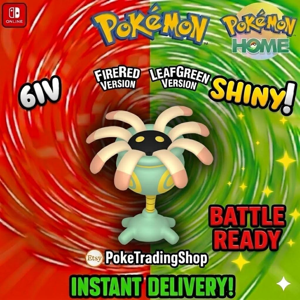 SHINY LILEEP Pokémon FireRed LeafGreen 6IV Competitive Battle Ready - Pokémon HOME digital Pokémon trade by PokeTradingShop