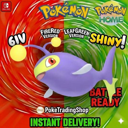 SHINY LANTURN Pokémon FireRed LeafGreen 6IV Competitive Battle Ready - Pokémon HOME digital Pokémon trade by PokeTradingShop