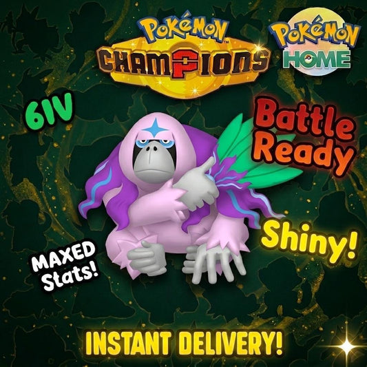 Shiny Oranguru Pokémon Champions 6IV Competitive Battle Ready - Pokémon HOME digital Pokémon trade by PokeTradingShop