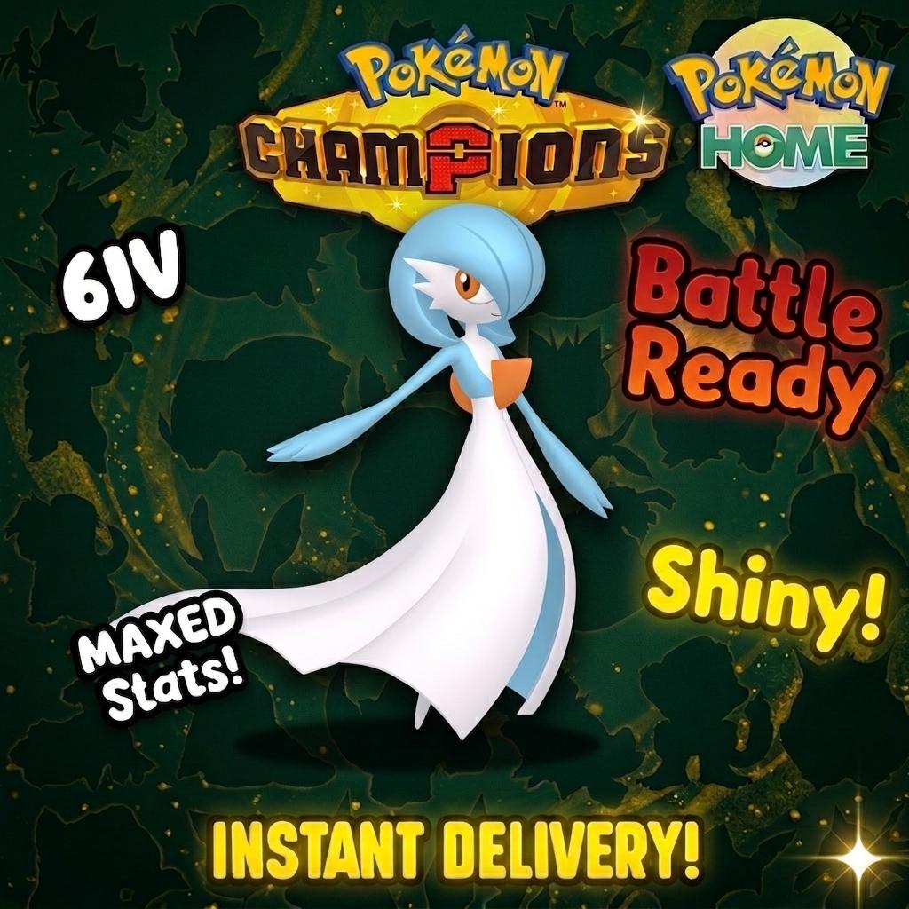 Shiny Gardevoir Pokémon Champions 6IV Competitive Battle Ready - Pokémon HOME digital Pokémon trade by PokeTradingShop