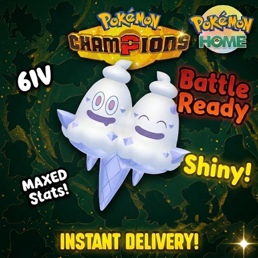 Shiny Vanilluxe Pokémon Champions 6IV Competitive Battle Ready - Pokémon HOME digital Pokémon trade by PokeTradingShop