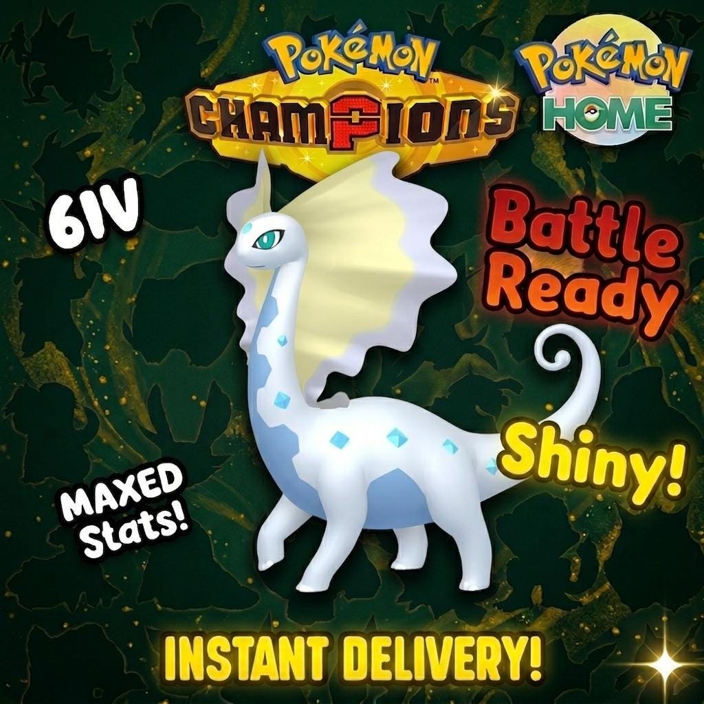 Shiny Aurorus Pokémon Champions 6IV Competitive Battle Ready - Pokémon HOME digital Pokémon trade by PokeTradingShop