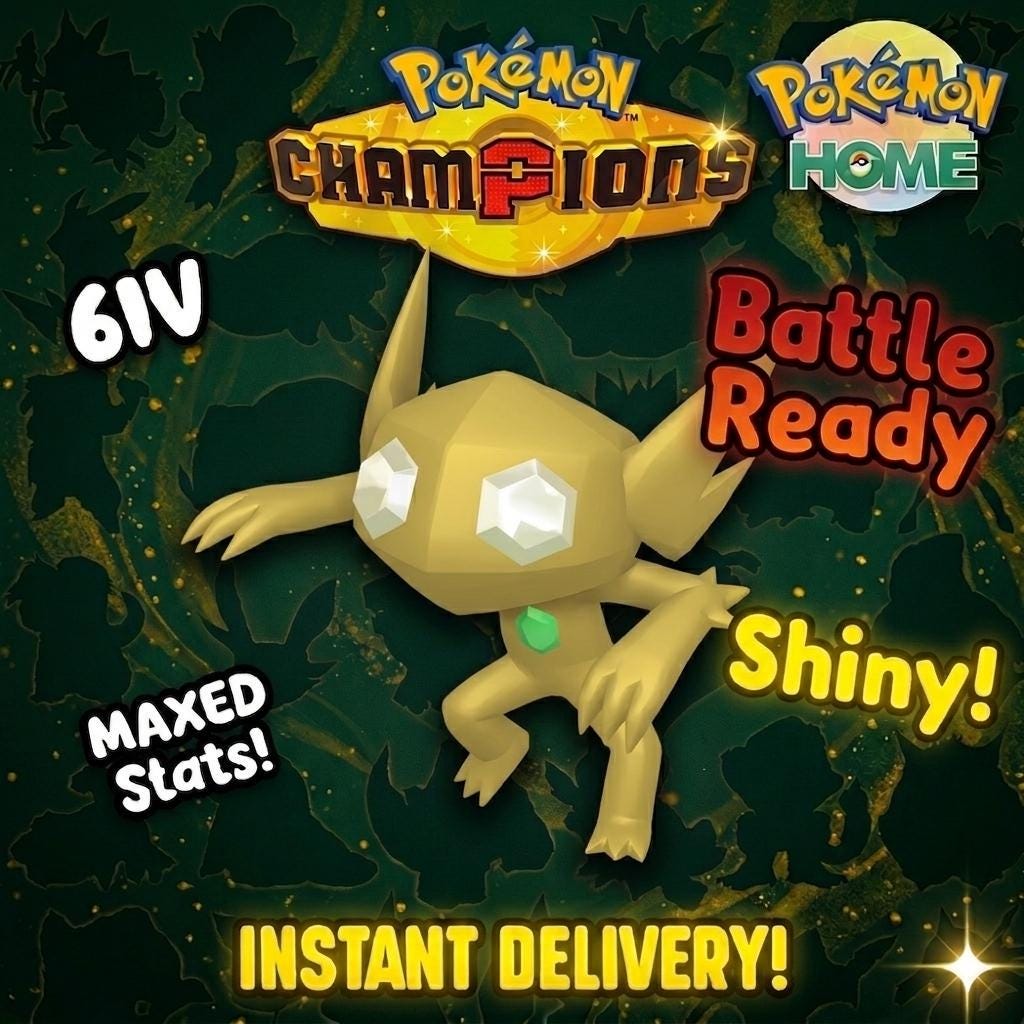 Shiny Sableye Pokémon Champions 6IV Competitive Battle Ready - Pokémon HOME digital Pokémon trade by PokeTradingShop