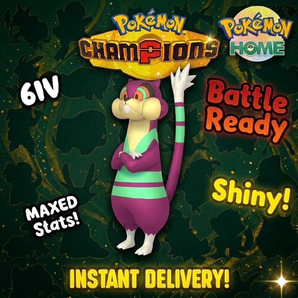 Shiny Watchog Pokémon Champions 6IV Competitive Battle Ready - Pokémon HOME digital Pokémon trade by PokeTradingShop